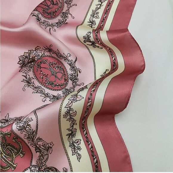 Pink Chain Silky Scarf  